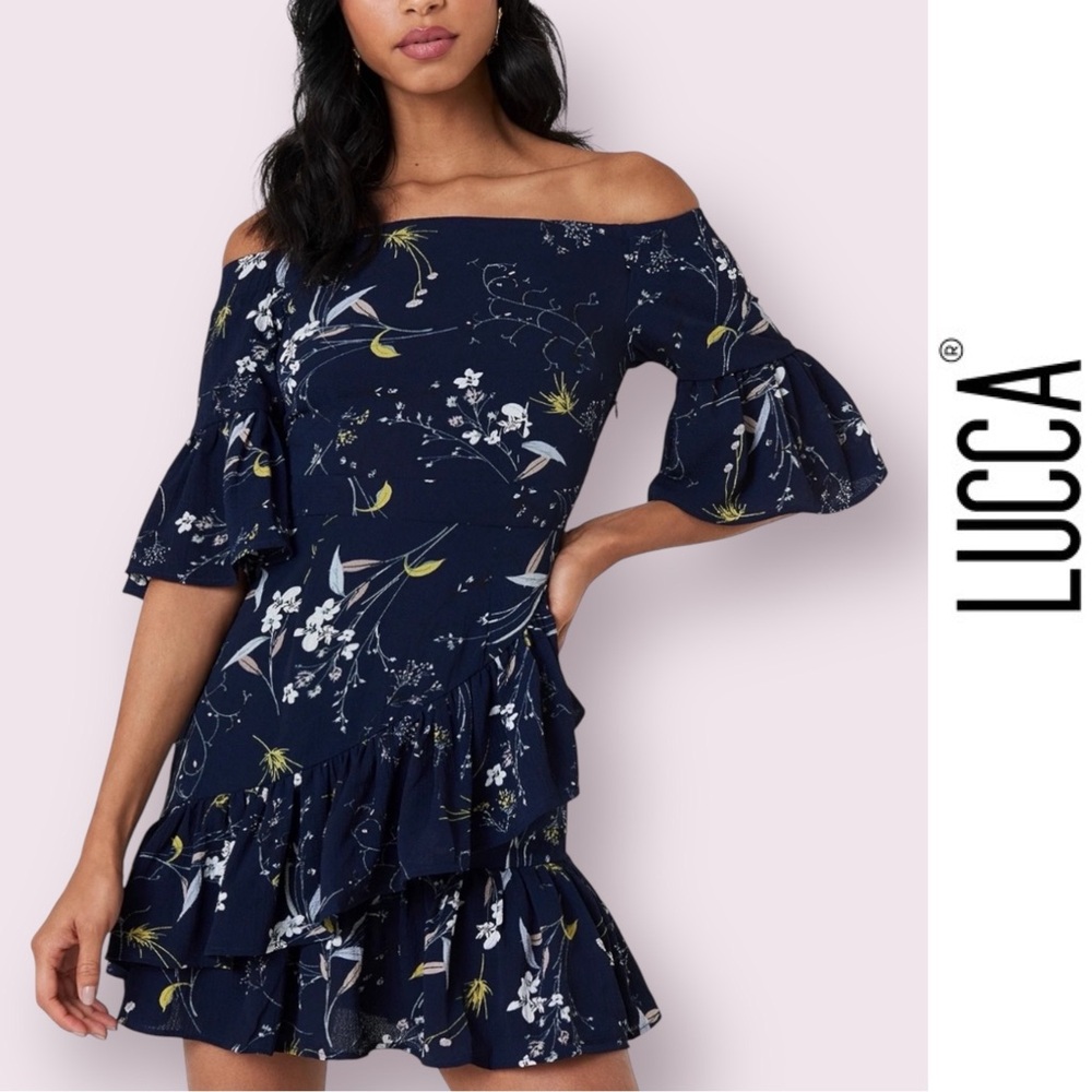 Lucca Couture Emilia Ruffle Dress, Size XS, MSRP $99